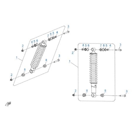 Передние амортизаторы для квадроцикла X8 EFI&EPS