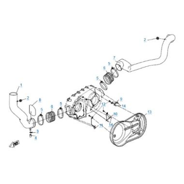 Запасные части для квадроциклов Трубки системы вентиляции вариатора (2014)