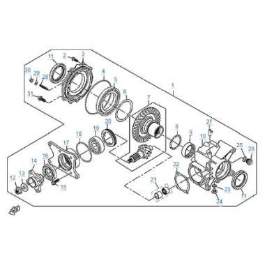 Запасные части для квадроциклов Задний редуктор(2013)