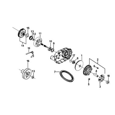 Запасные части для квадроциклов Двигатель (Вариатор) до 2015 года