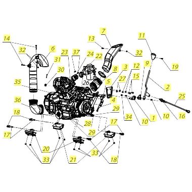 Запасные части для квадроциклов Установка двигателя (до 01.07.2015)