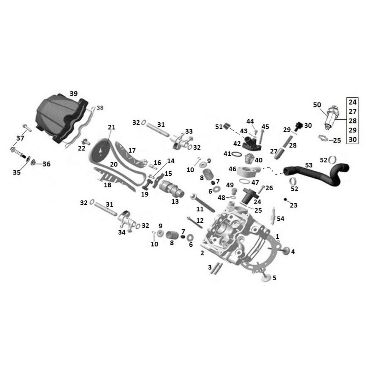 Запасные части для квадроциклов Головка переднего цилиндра (двигатель)