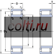Цилиндрические роликоподшипники повышенной грузоподъёмности NUH 2236 ECMH - фотография №1