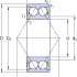 Двухрядные радиально-упорные шарикоподшипники 3304 A-2Z - фотография №2