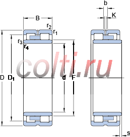 Двухрядные цилиндрические роликоподшипники NNU 4880/HB1W33 - фотография №1