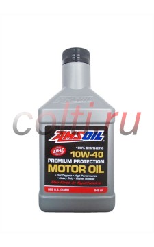 AMSOIL Premium Protection 10W-40 Synthetic Motor Oil AMOQT, 097012010011 - фотография №1