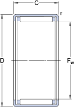 Игольчатые роликоподшипники со штампованным наружным кольцом HK 1512 - фотография №1