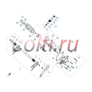 Механизм поворота копирного вала КПП 0JWA-065000