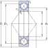 Радиально-упорные шарикоподшипники с четырёхточечным контактом QJ 1248 MA/344524 - фотография №2