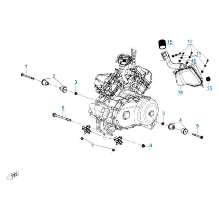 Элементы крепления двигателя для квадроцикла MOTO Z8 EFI&EPS