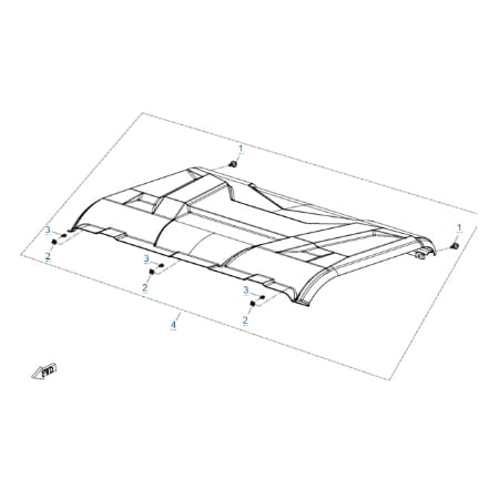 Крыша и ветровое стекло для квадроцикла UFORCE 1000 (U10) EPS