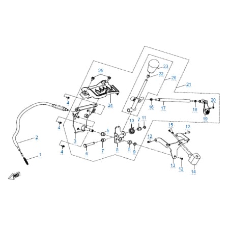 Механизм переключения передач для квадроцикла MOTO 400L (X4) EPS