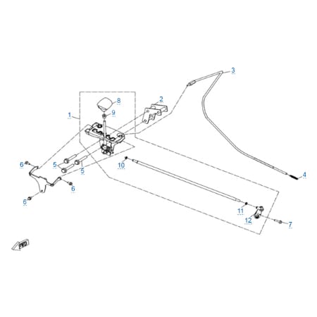 Механизм переключения передач для квадроцикла MOTO 800 HO EPS