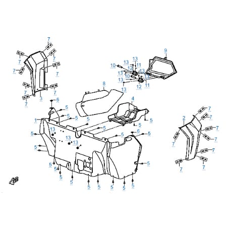 Пластиковые детали 3 для квадроцикла MOTO Z8 EFI&EPS