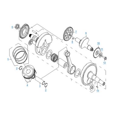 Запасные части для квадроциклов Коленчатый вал-поршень-балансировочный вал