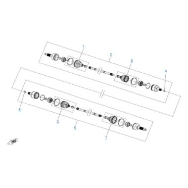 Запасные части для квадроциклов Передний привод в сборе (odm) v2