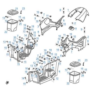 Запасные части для квадроциклов Пластиковые детали 2