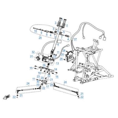Запасные части для квадроциклов Рулевое управление (eps) 2016