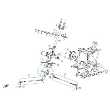 Запасные части для квадроциклов Рулевое управление (eps) v2