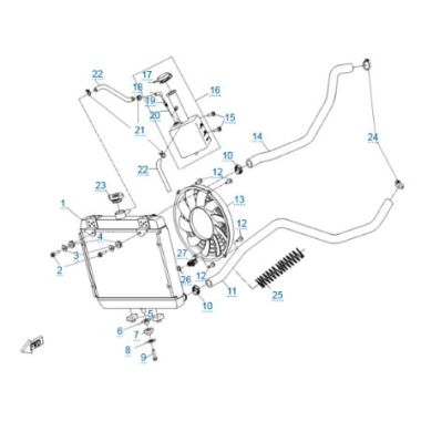 Запасные части для квадроциклов Система охлаждения двигателя