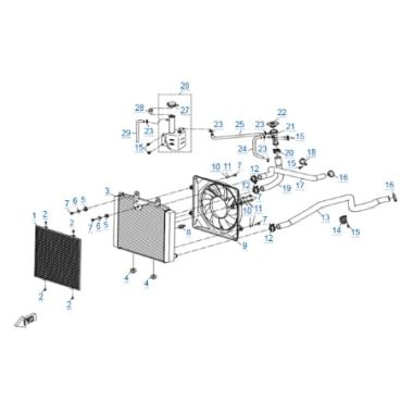 Запасные части для квадроциклов Система охлаждения двигателя