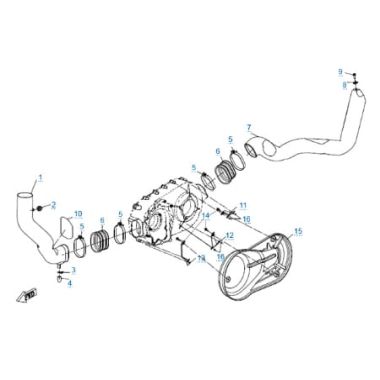 Запасные части для квадроциклов Трубки системы вентиляции вариатора (2014)