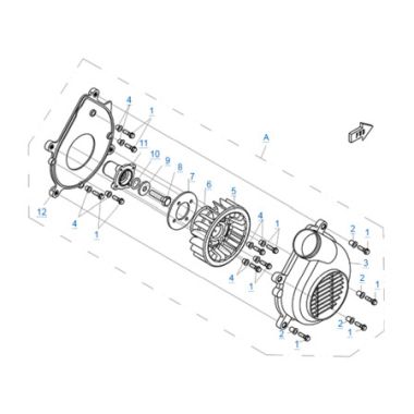 Запасные части для квадроциклов Вентилятор моторного отсека