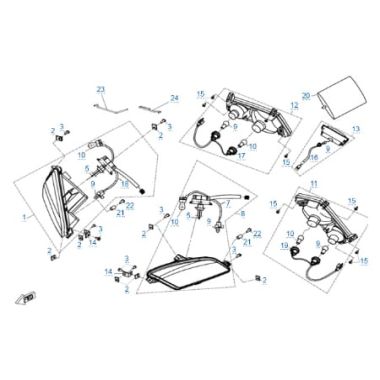 Запасные части для квадроциклов Внешние световые приборы (2016)
