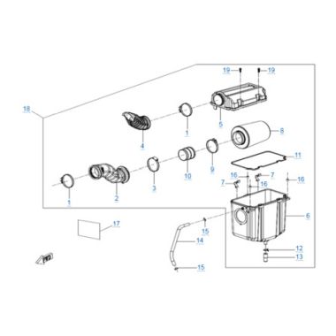 Запасные части для квадроциклов Воздушный фильтр в сборе