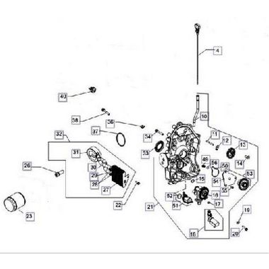 Запасные части для снегоходов Система смазки двигателя Kohler ЕCH 749-3041