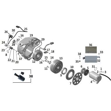 Запасные части для квадроциклов Магнето (двигатель с с ЭУР (EPS))