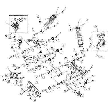 Запасные части для квадроциклов Подвеска передняя (До 25.05.13)