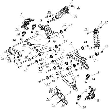 Запасные части для квадроциклов Подвеска передняя (С 25.05.13)