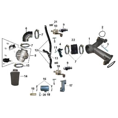 Запасные части для квадроциклов Коллектор впускной с заслонкой (двигатель)