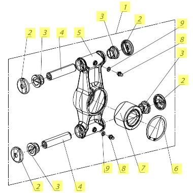 Запасные части для квадроциклов Шарнир задний (с 25.05.13)