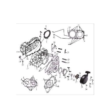 Запасные части для квадроциклов Картеры коленчатого вала левый и правый (двигатель)