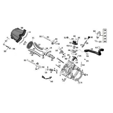 Запасные части для квадроциклов Головка переднего цилиндра (двигатель)