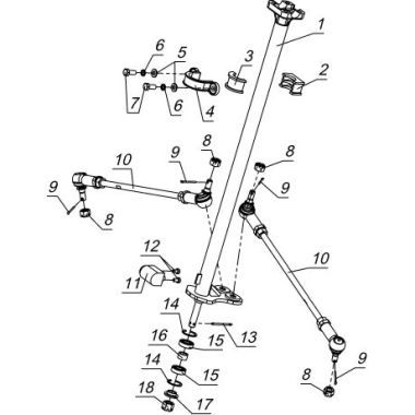 Запасные части для квадроциклов Управление рулевое (До 25.05.13)