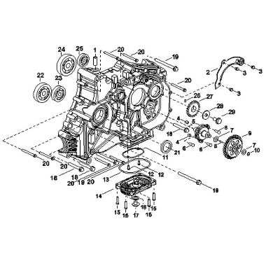 Запасные части для квадроциклов Двигатель (Правый картер)