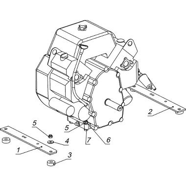 Запасные части для снегоходов Основание двигателя для двигателя Robin Subaru