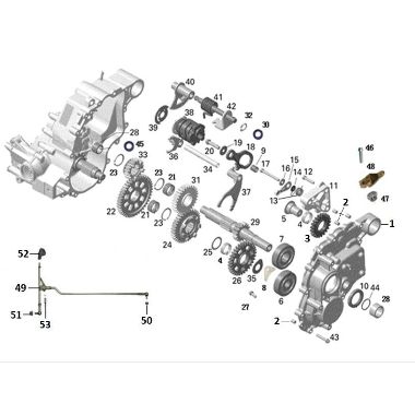 Запасные части для квадроциклов Коробка передач (двигатель)