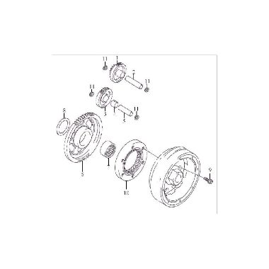 Запасные части для квадроциклов Шестерни с валом стартера (двигатель)