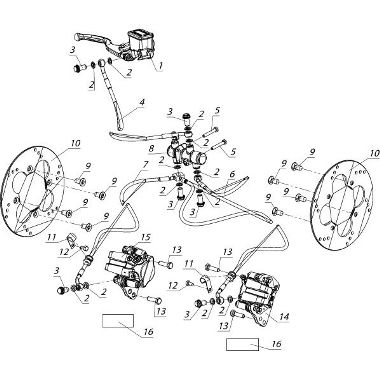 Запасные части для квадроциклов Тормоза передние (До 25.05.13)