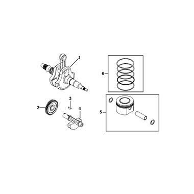 Запасные части для квадроциклов Двигатель(Вал коленчатый )