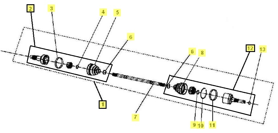 Снегоболотоход РМ-500 ШРУС передний правый (до 25.05.13)